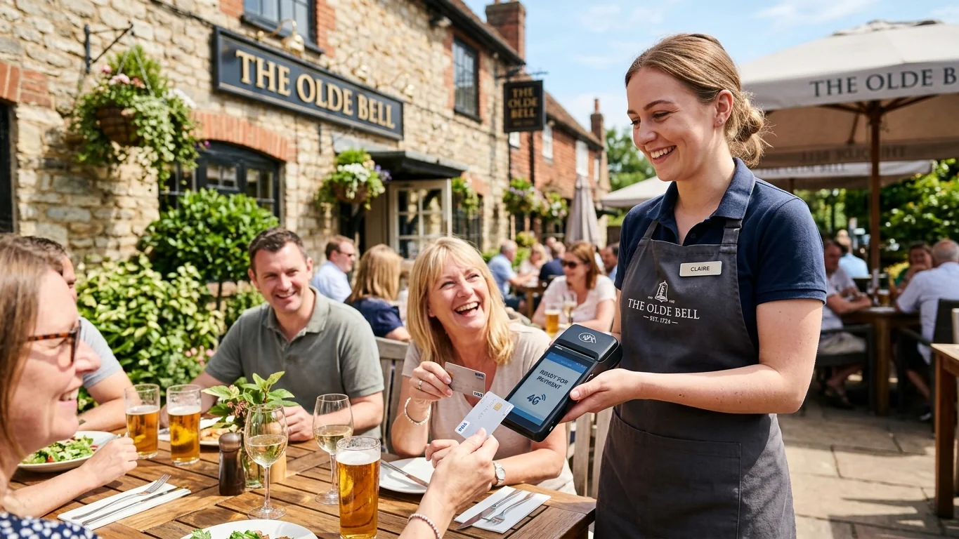 Mobile Roaming 4G Payment Terminal for Hospitality and Retail